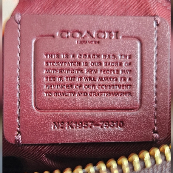 Coach Brown and Tan Elise Satchel with Signature Monogram - Picture 2 of 6